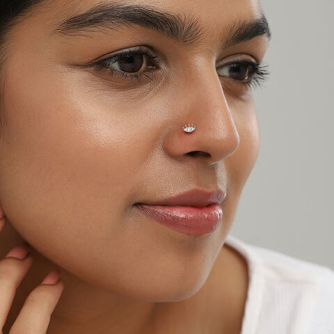 Guardian Eye Gold and Diamond Nose Pin