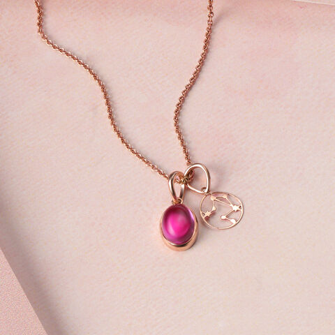 Charming 14kt Libra Birthstone Gold Pendant