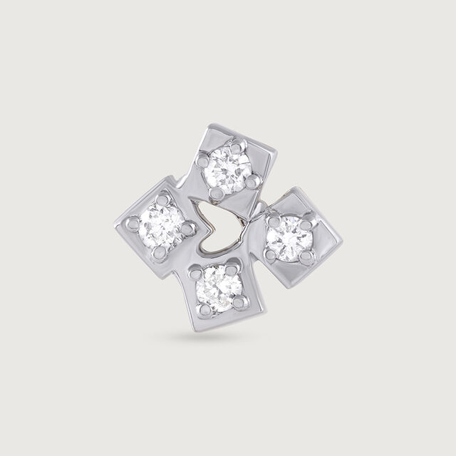 Retro Charm Gold & Diamond Nose Pin,,hi-res image number null