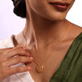Warli Symmetry 22KT Gold Pendant,,hi-res view 2