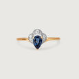 Blue Crown Diamond & Gold Ring,,hi-res view 3