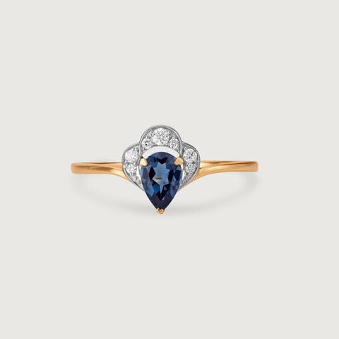 Blue Crown Diamond & Gold Ring