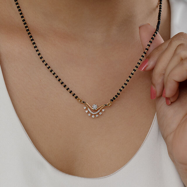 Serenade Shine Gold and Diamond Mangalsutra,,hi-res image number null