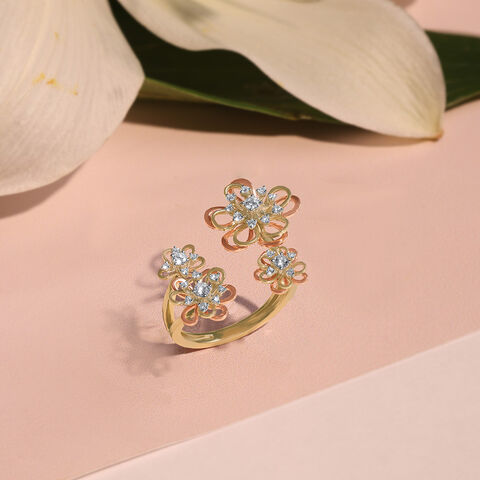 Forget Me Not Floral Diamond Ring