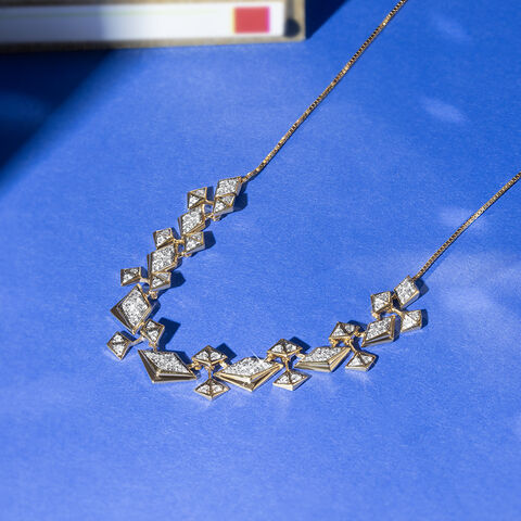 Disco Beat Gold & Diamond Necklace