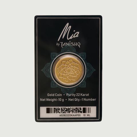 10 GM 22 Karat Stunning Lotus Gold Coin