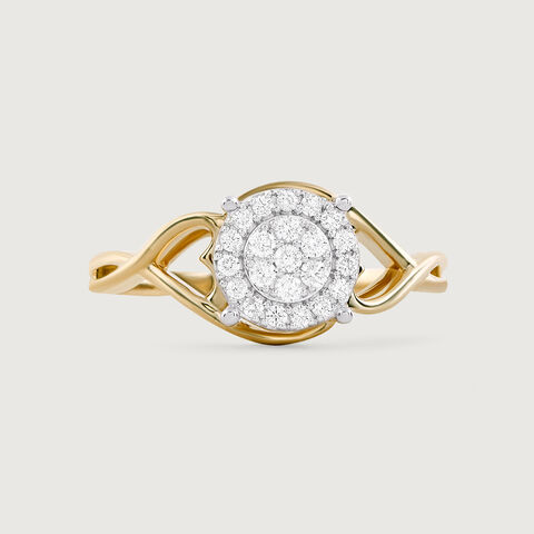 Twilight Circle Gold & Diamond Ring