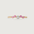 Pink Sapphire Sonata 14KT Gold & Diamond Ring,,hi-res view 3