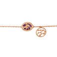 14KT Aquarius Birthstone Rose Gold Bracelet,,hi-res view 2