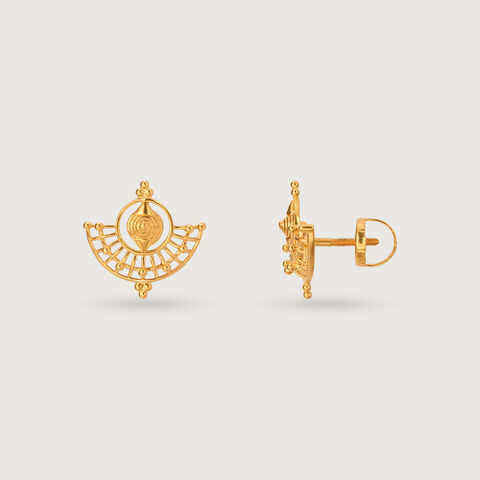Timeless Warli Art 22KT Gold Drop Earrings