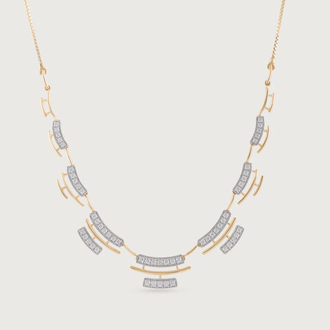 Flash Weave Gold & Diamond Necklace
