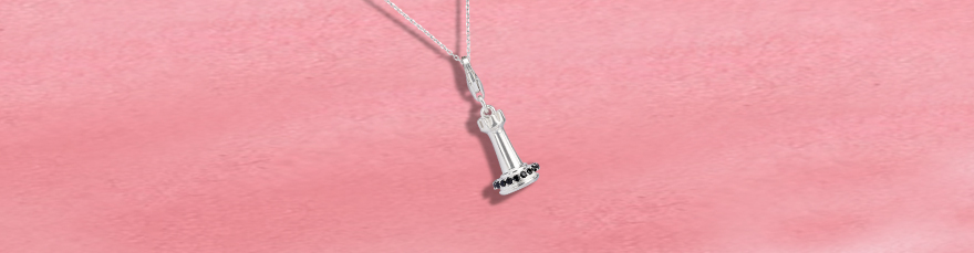 Regal Rook Silver Chess Charm
