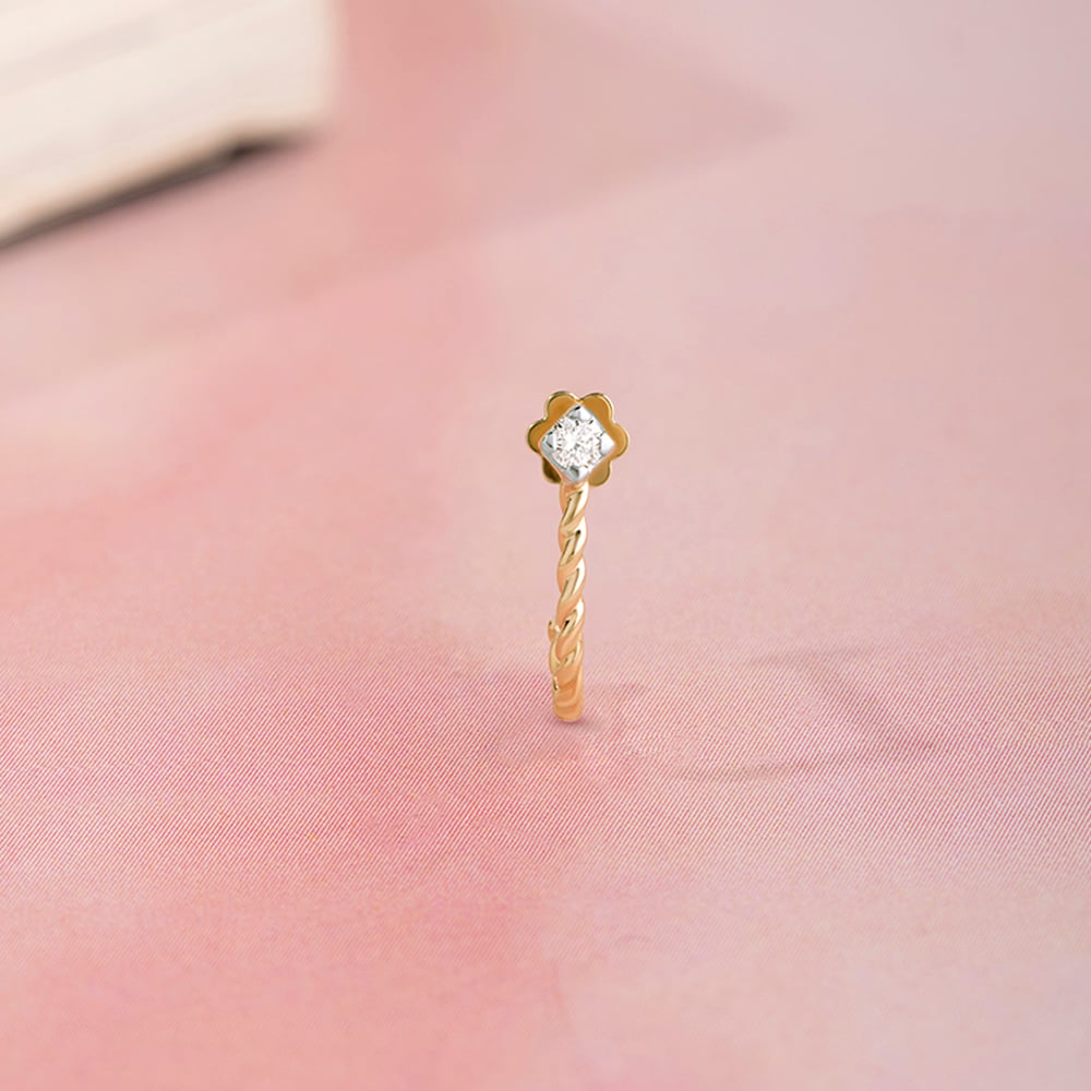 Lippan Sparkle Gold & Diamond Nose Pin