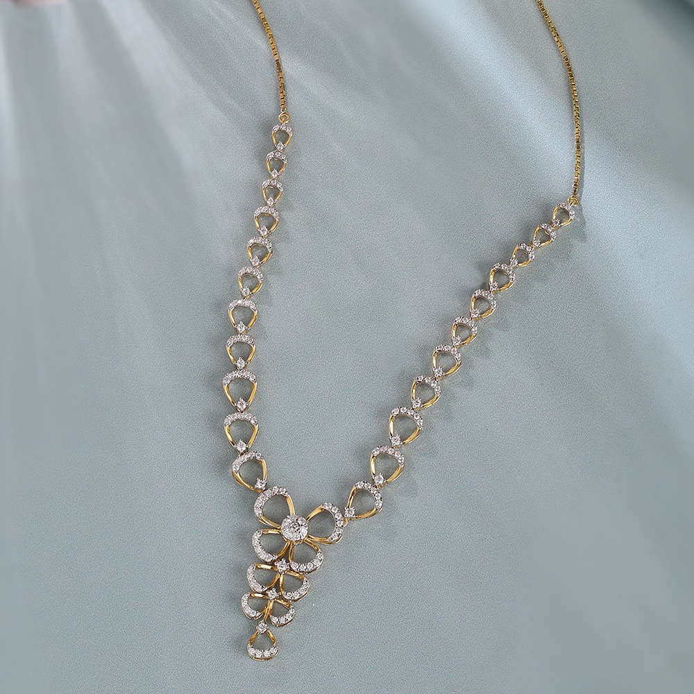 Delicate Bowtie Gold & Diamond Necklace