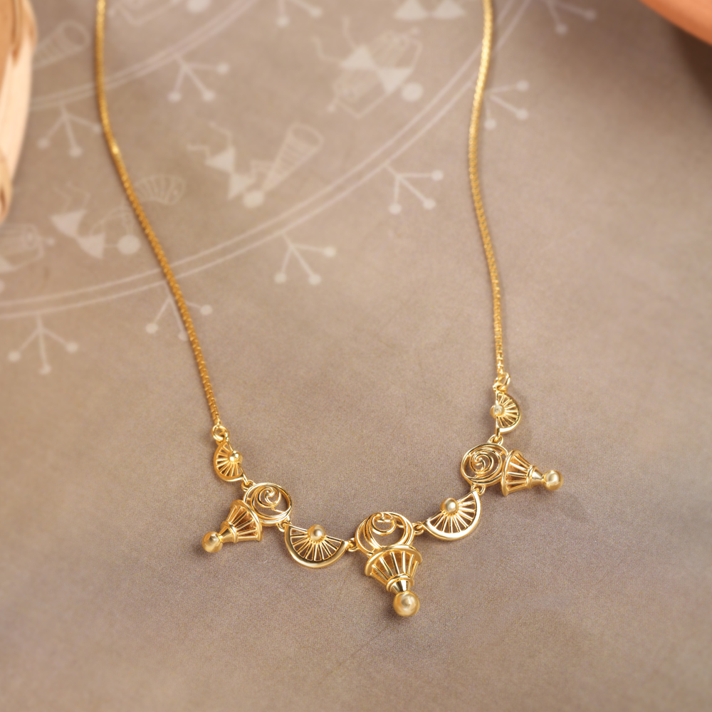 Mystical Warli Charms 22KT Gold Necklace