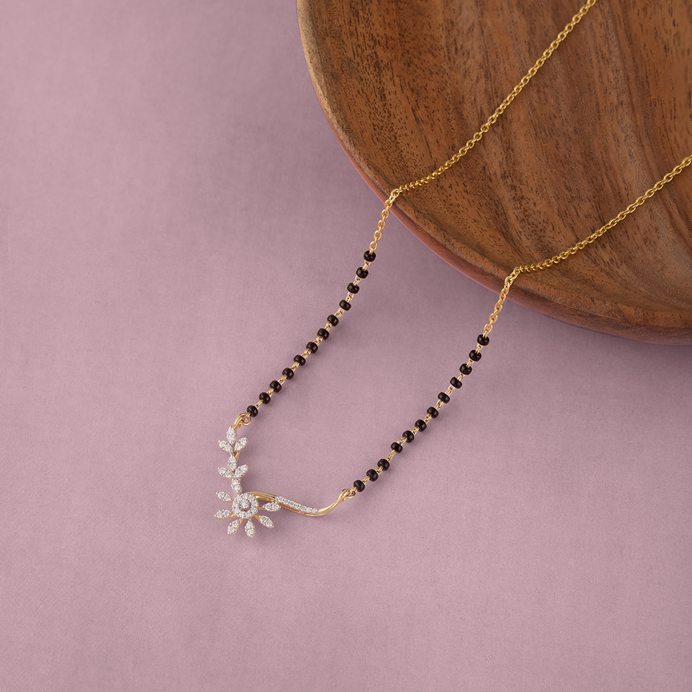 Floral Radiance Gold and Diamond Mangalsutra
