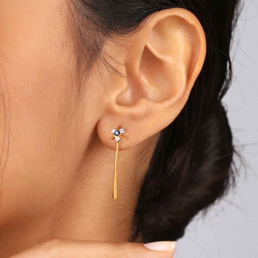 Galaxy's Anchor 14KT Drop Earring