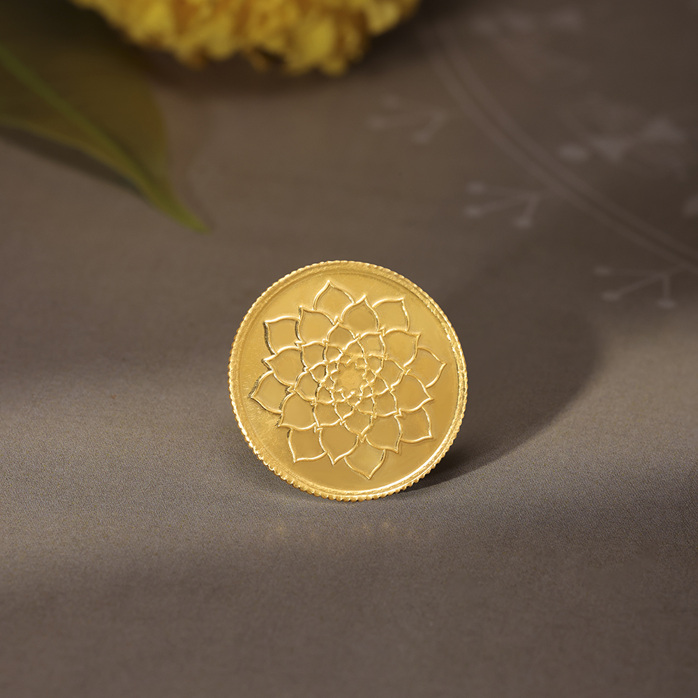 5 Gm 24 Karat Lotus Gold Coin