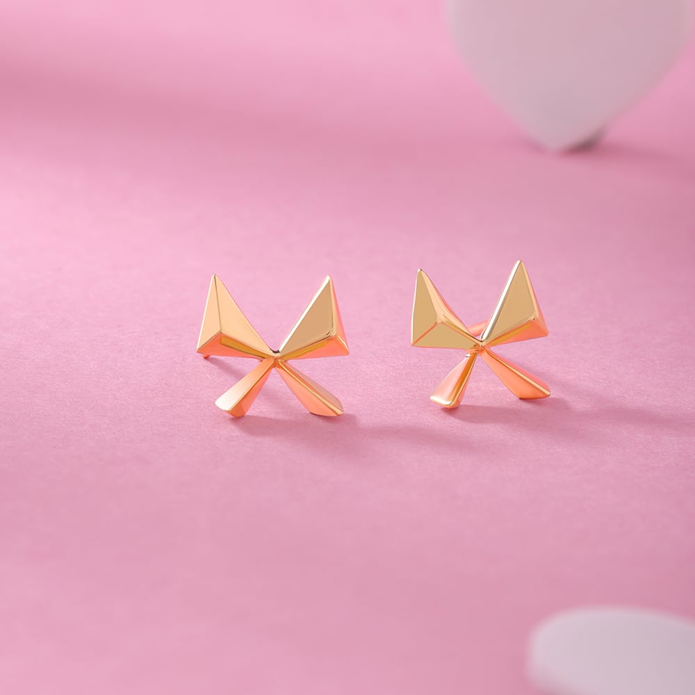 Mystic Butterfly 14KT  Gold Stud Earring