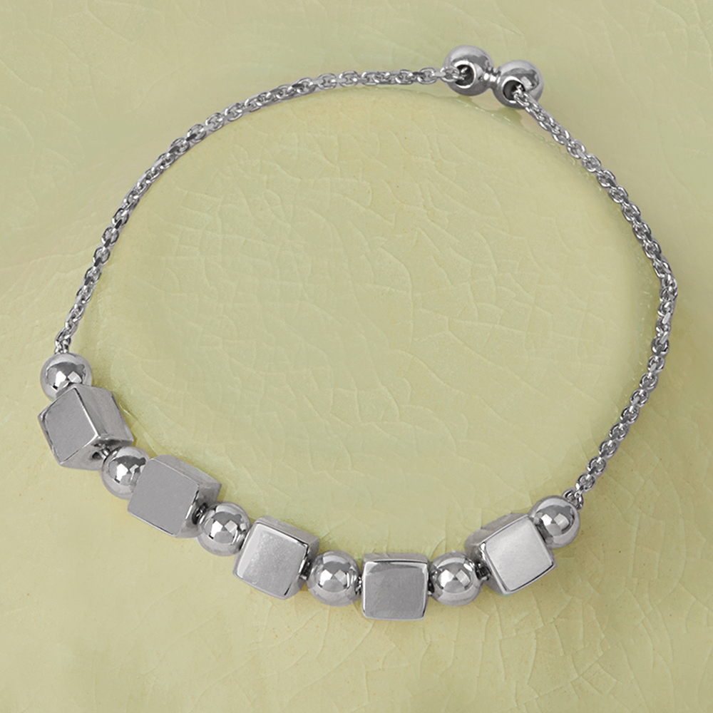 Chic Cubes Silver Bracelet