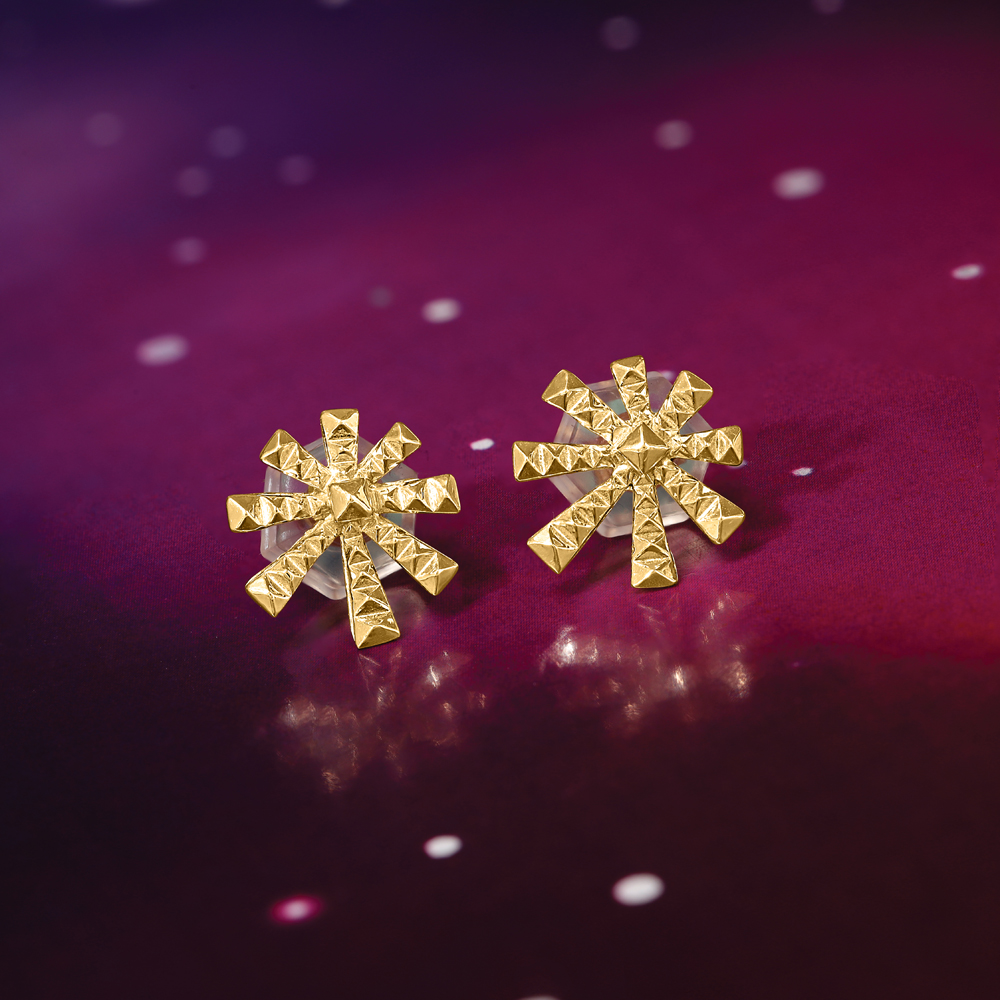 Cosmic  Charm  14KT Stud Earrings