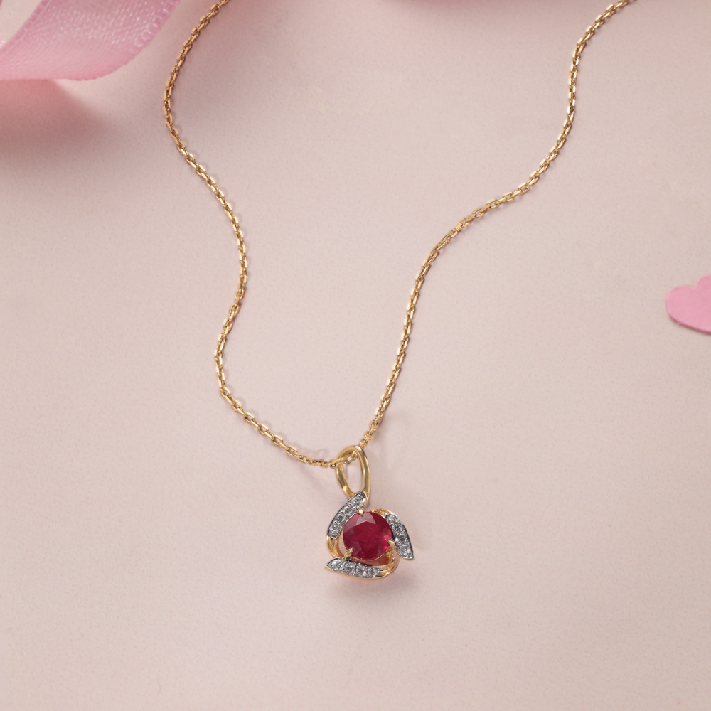 Ruby Rush Diamond & Gold Pendant