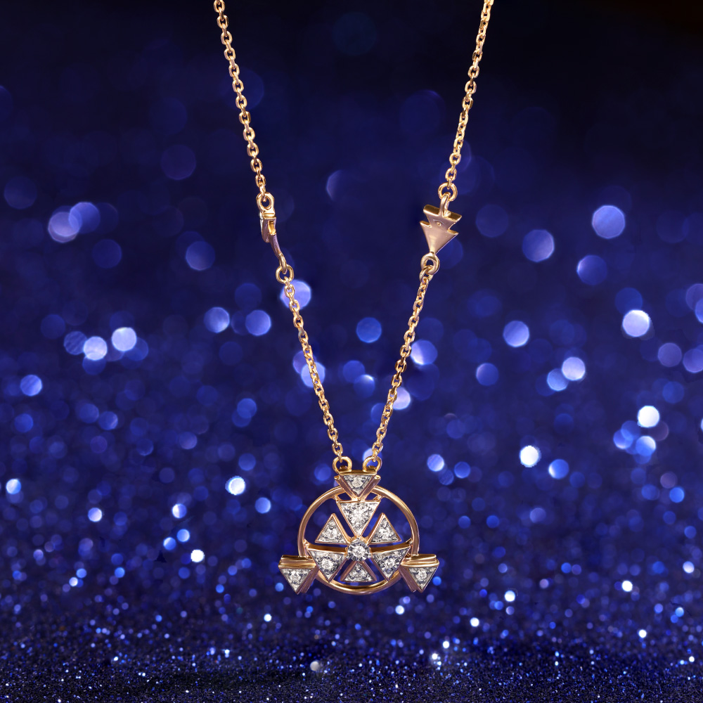 Astral Cluster 14KT Diamond Necklace