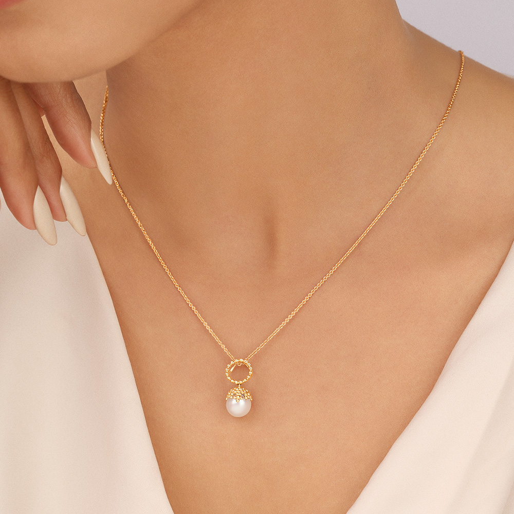 14KT Yellow Gold Pearl Pendant