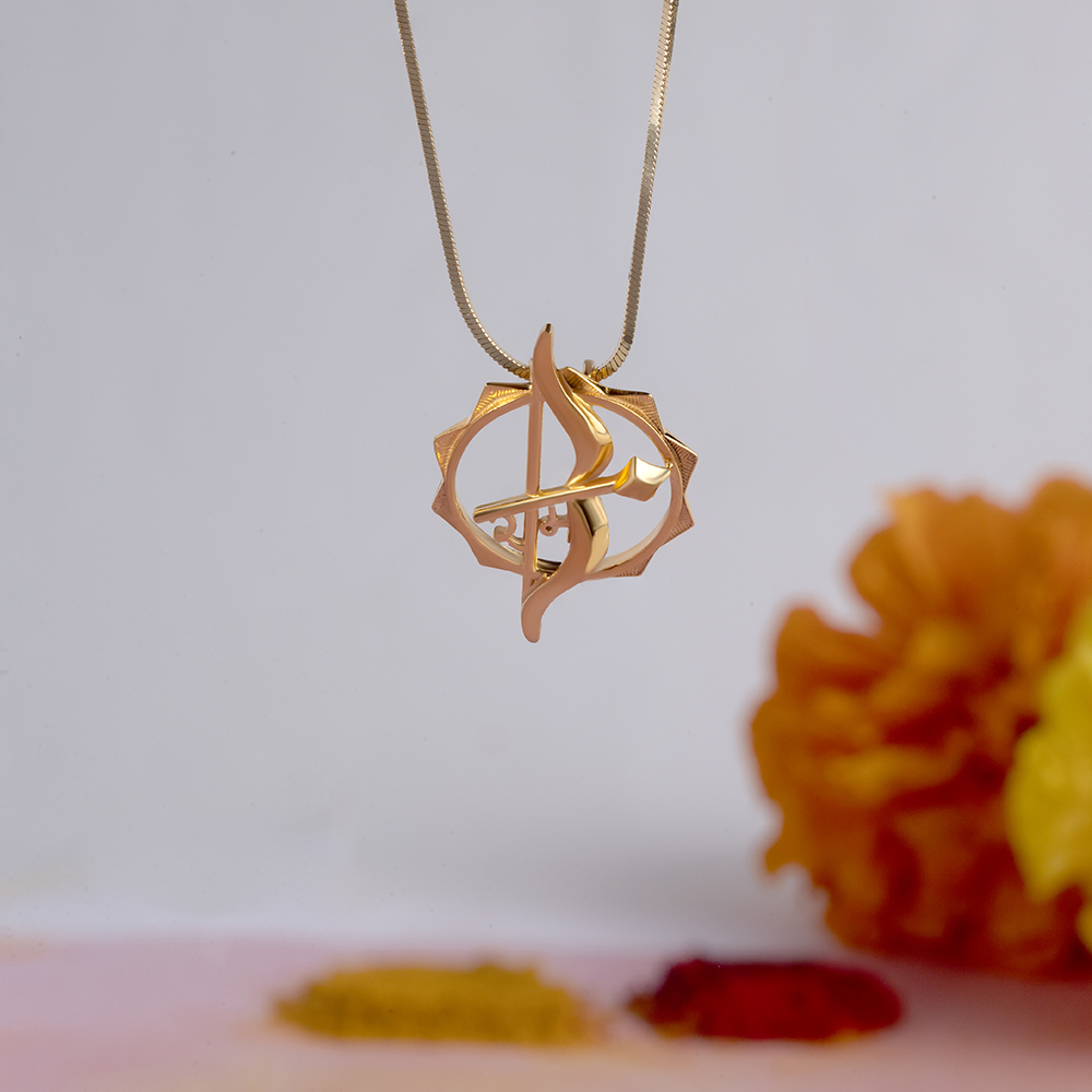 Ram Dhanush Gold Pendant