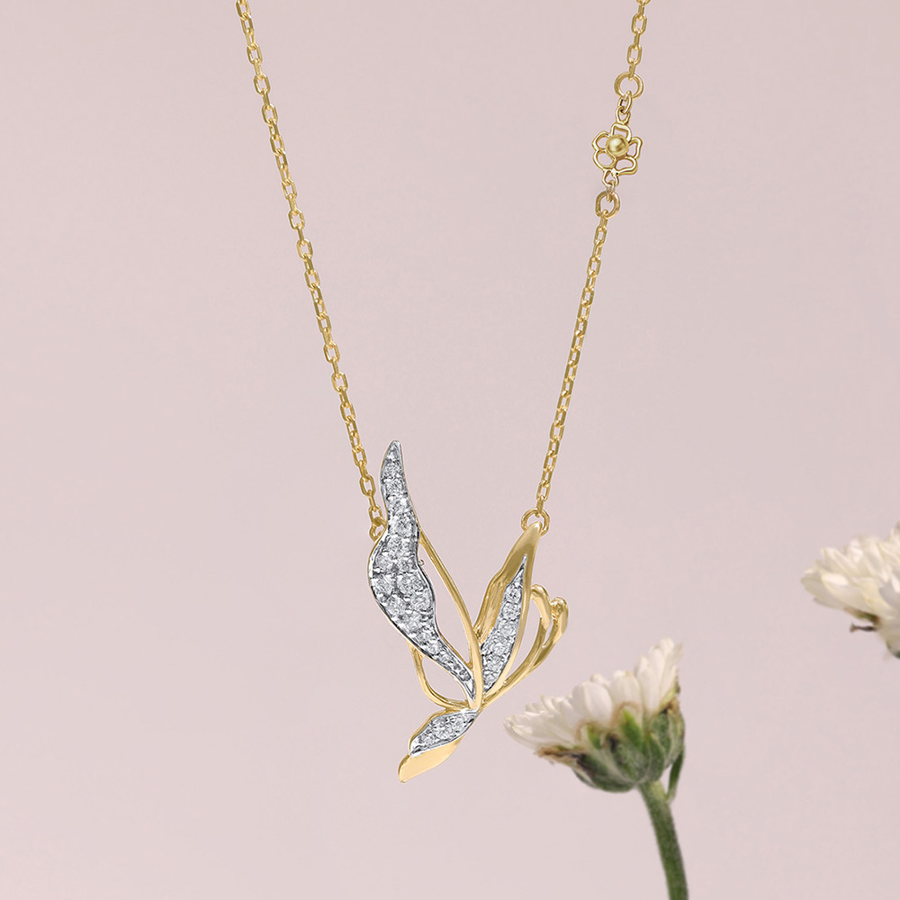 Enchanted Butterfly Diamond Necklace