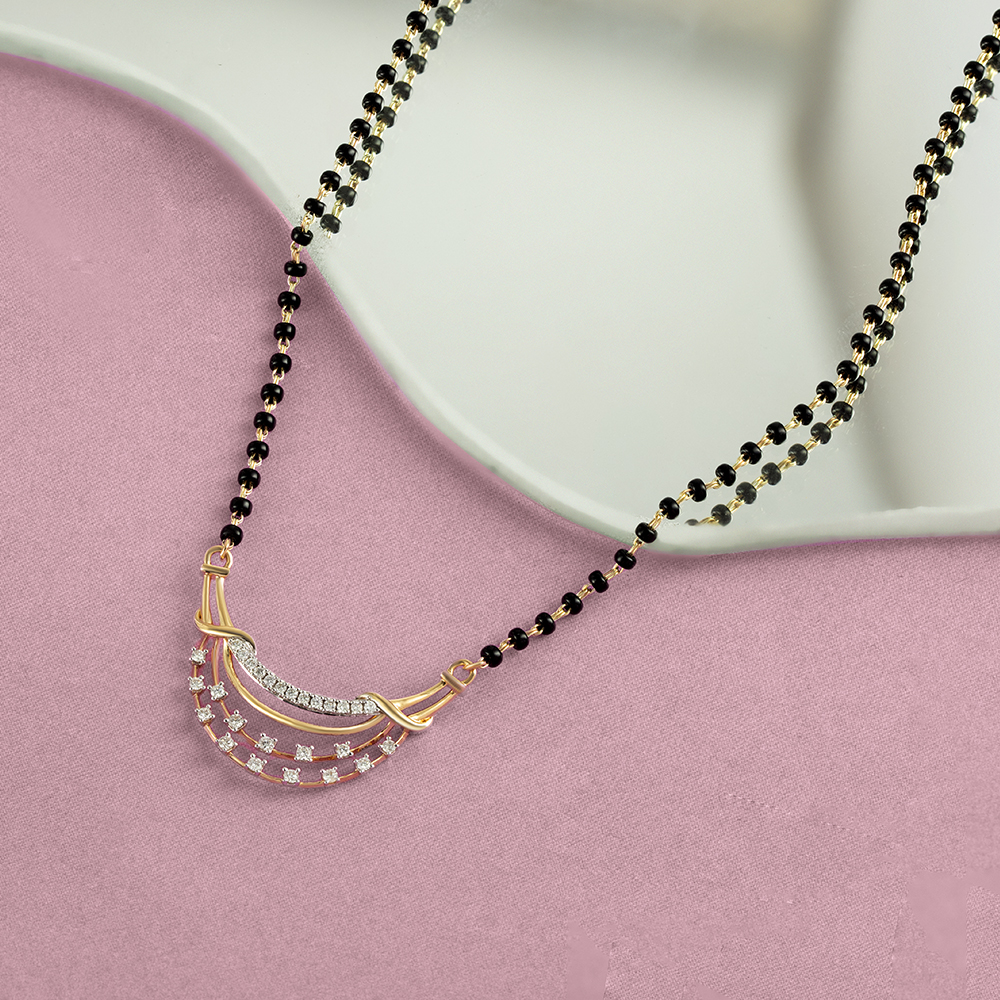 Layered Grace Gold and Diamond Mangalsutra